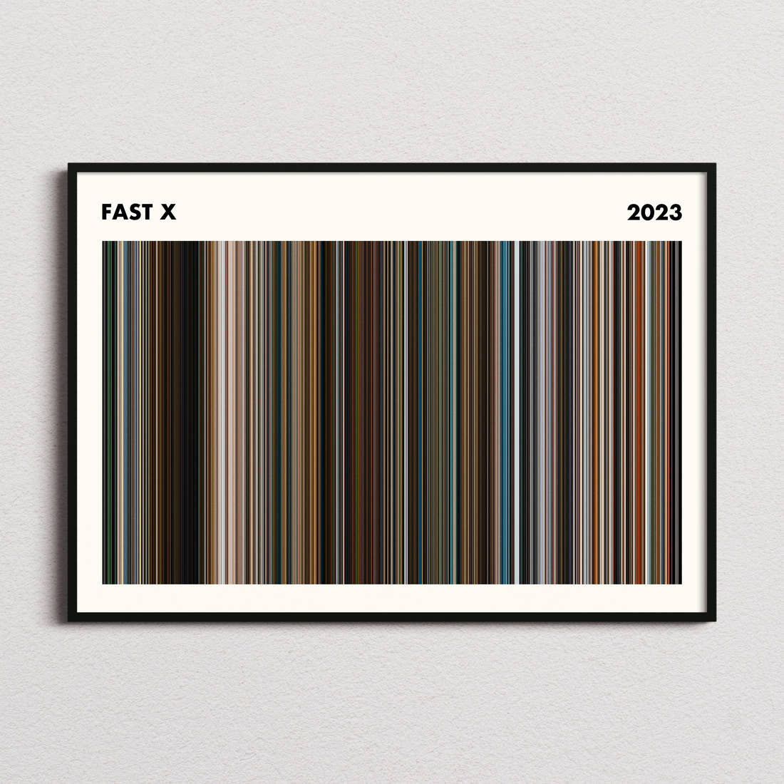 Fast X Movie Barcode Poster - Simplified