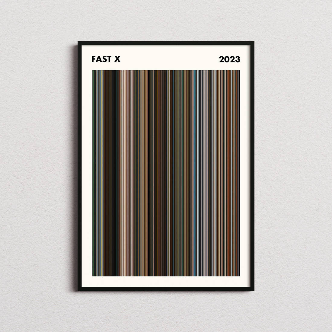 Fast X Movie Barcode Poster - Simplified