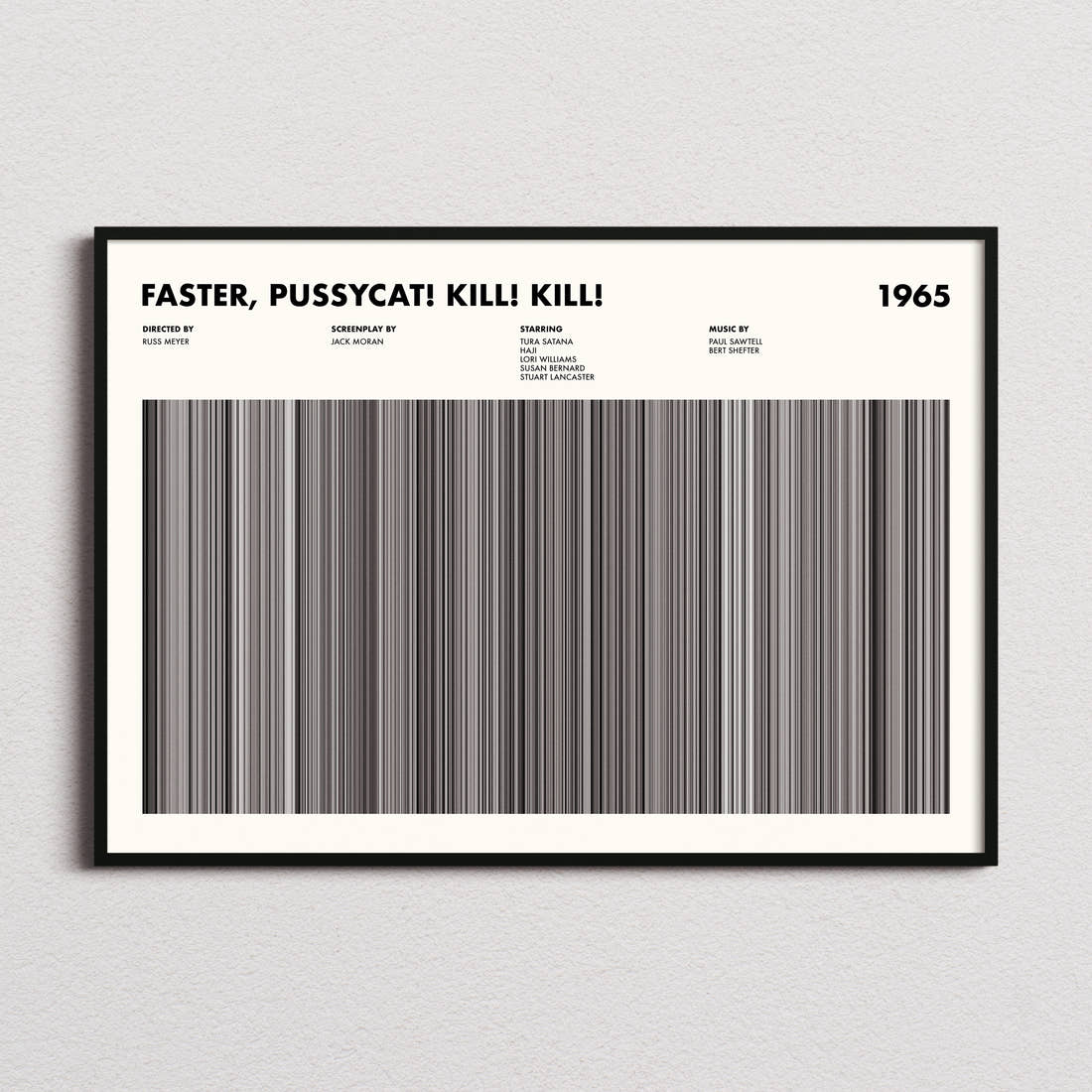 Faster, Pussycat! Kill! Kill! Movie Barcode Poster