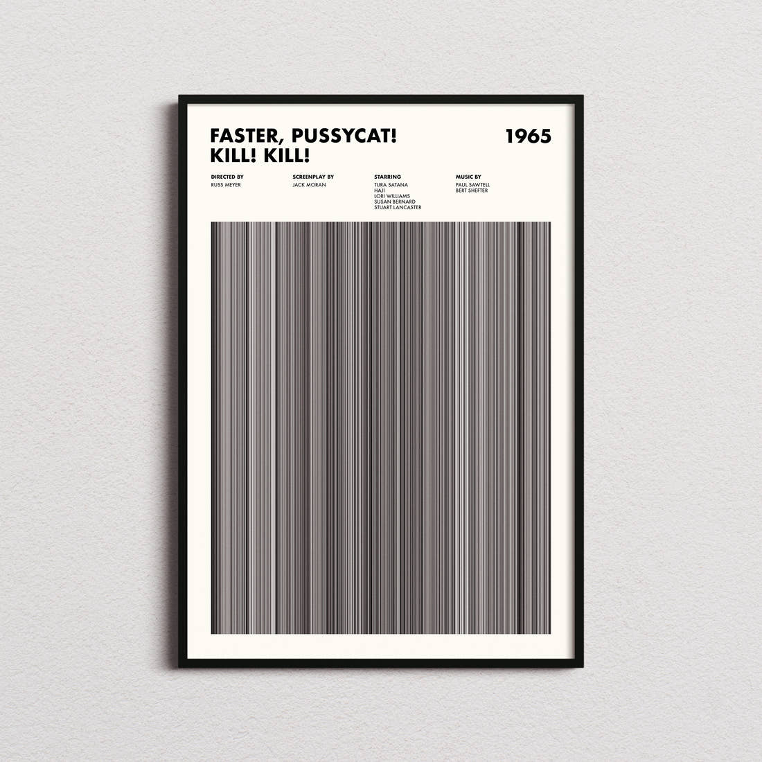 Faster, Pussycat! Kill! Kill! Movie Barcode Poster
