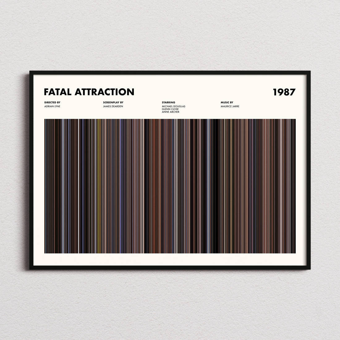 Fatal Attraction Movie Barcode Poster