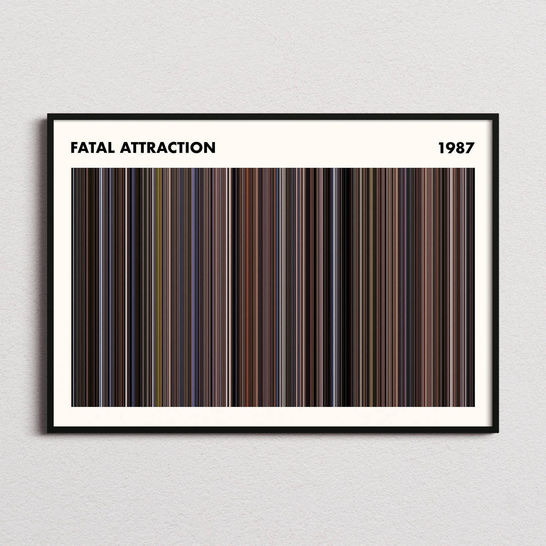 Fatal Attraction Movie Barcode Poster - Simplified