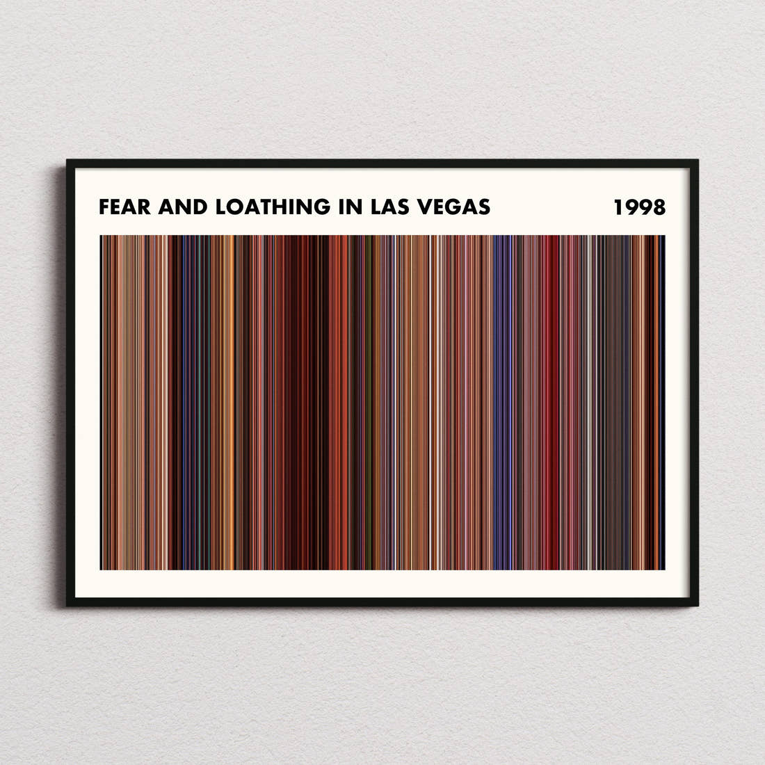 Fear and Loathing in Las Vegas Movie Barcode Poster - Simplified
