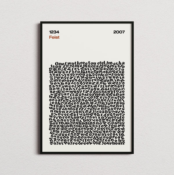 Feist 1234 Lyric Print