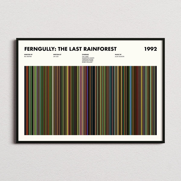 Ferngully Movie Barcode Poster