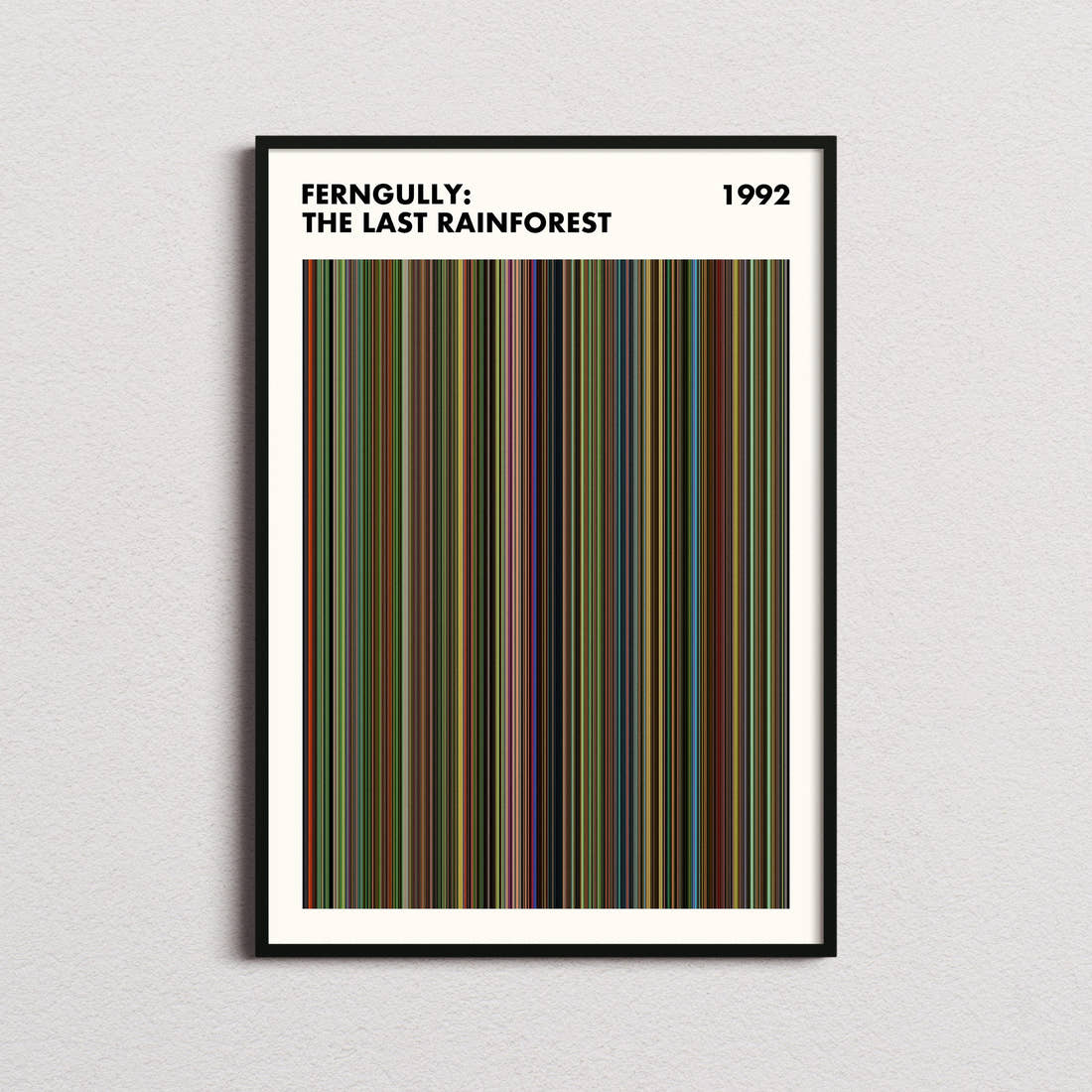 FernGully: The Last Rainforest Movie Barcode Poster - Simplified