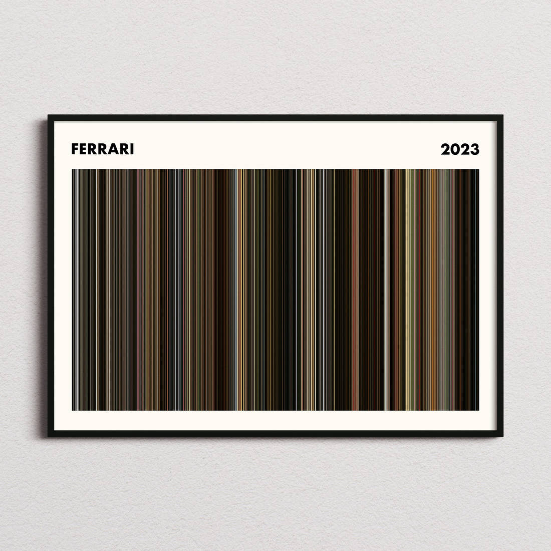 Ferrari Movie Barcode Poster - Simplified