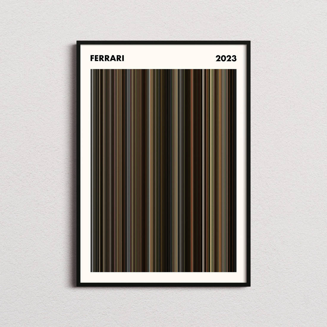 Ferrari Movie Barcode Poster - Simplified