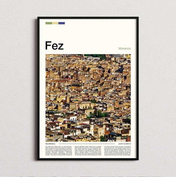 Fez - Medina Rooftops - Travel Print