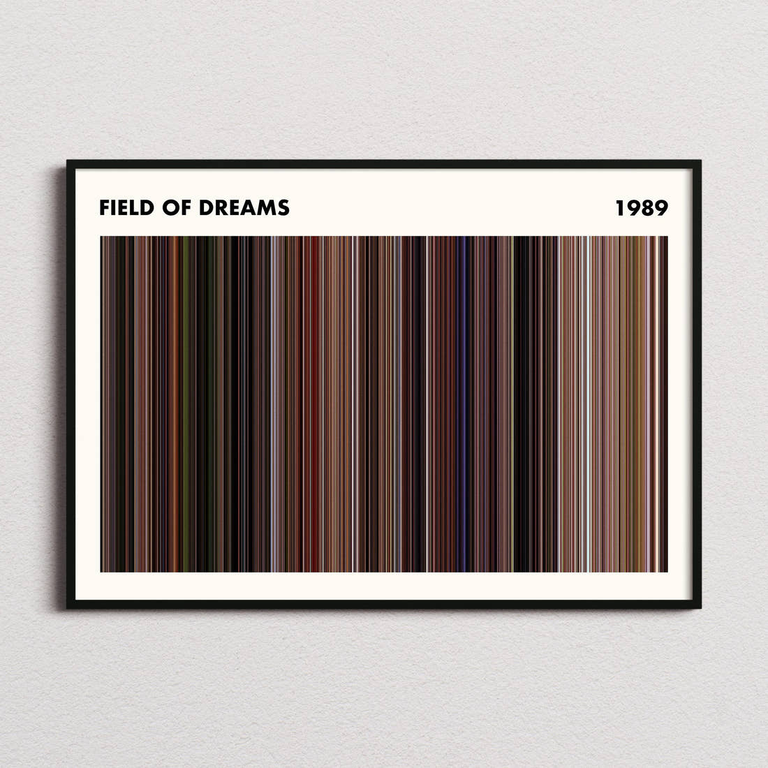 Field Of Dreams Movie Barcode Poster - Simplified
