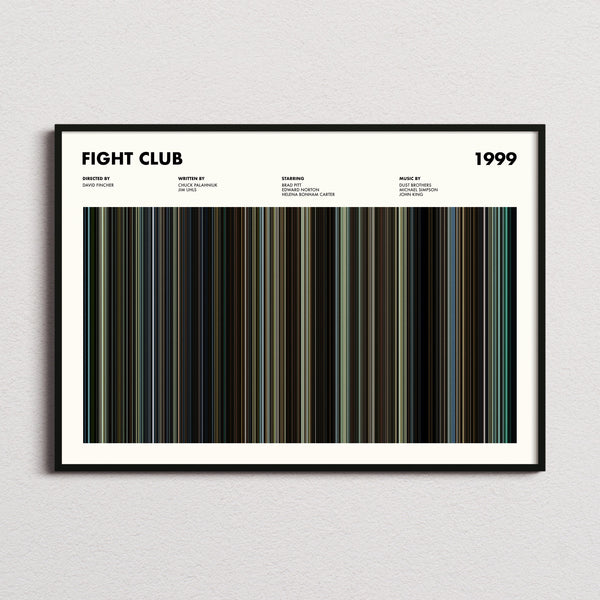 Fight Club Movie Barcode Poster