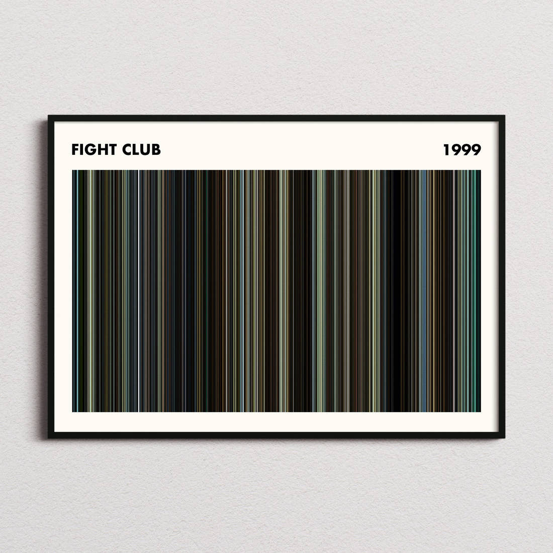 Fight Club Movie Barcode Poster - Simplified