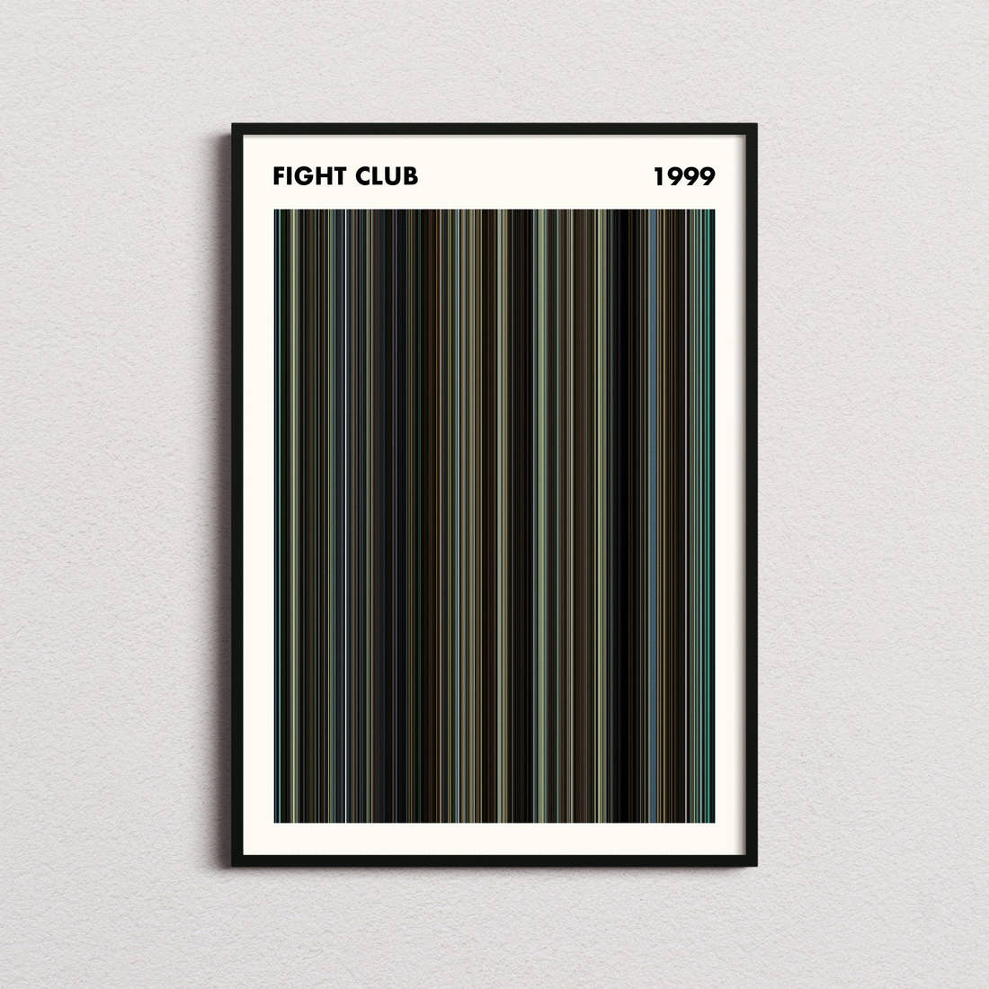 Fight Club Movie Barcode Poster - Simplified