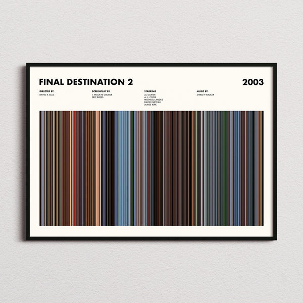 Final Destination 2 Movie Barcode Poster