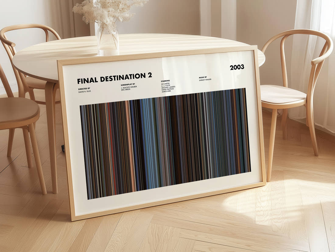Final Destination 2 Movie Barcode Poster