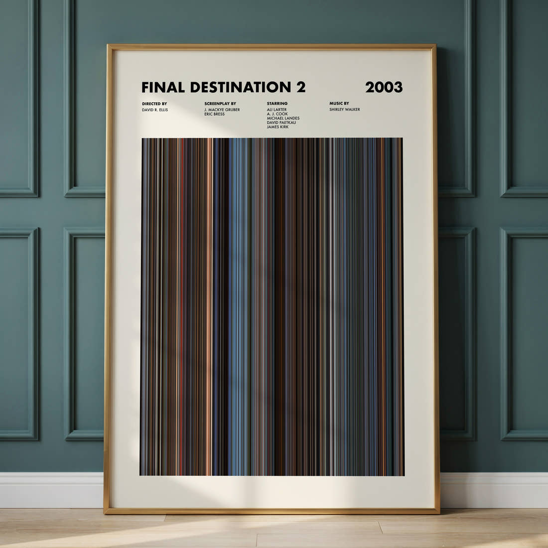 Final Destination 2 Movie Barcode Poster