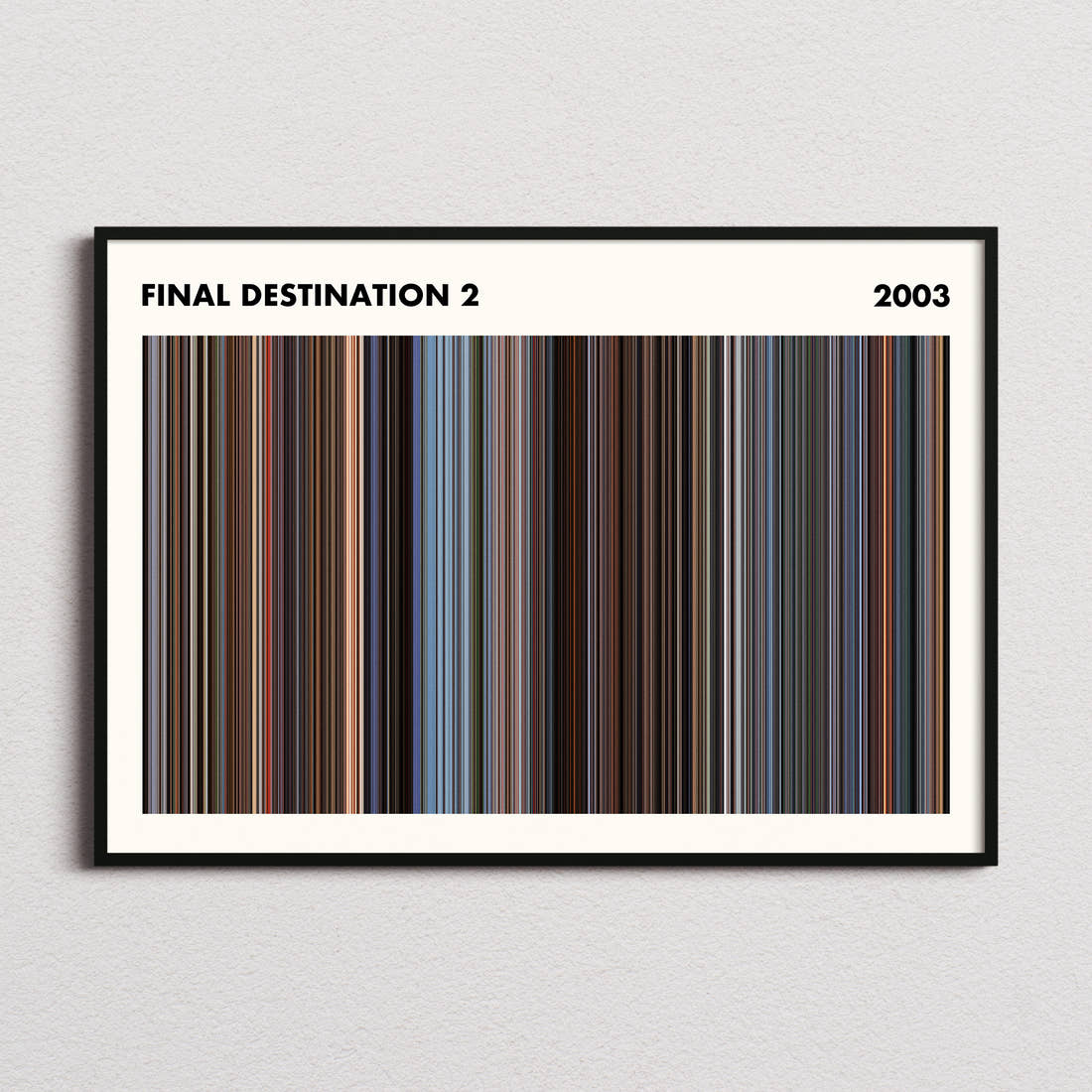 Final Destination 2 Movie Barcode Poster - Simplified