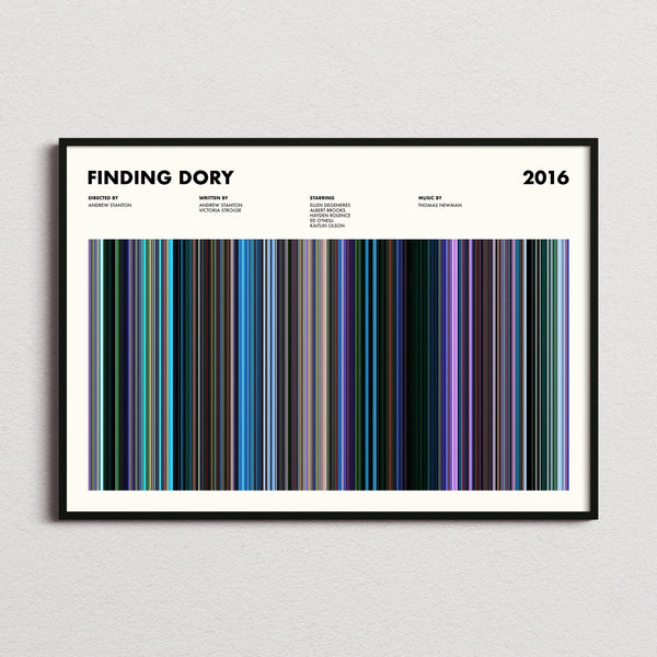 Finding Dory Movie Barcode Poster