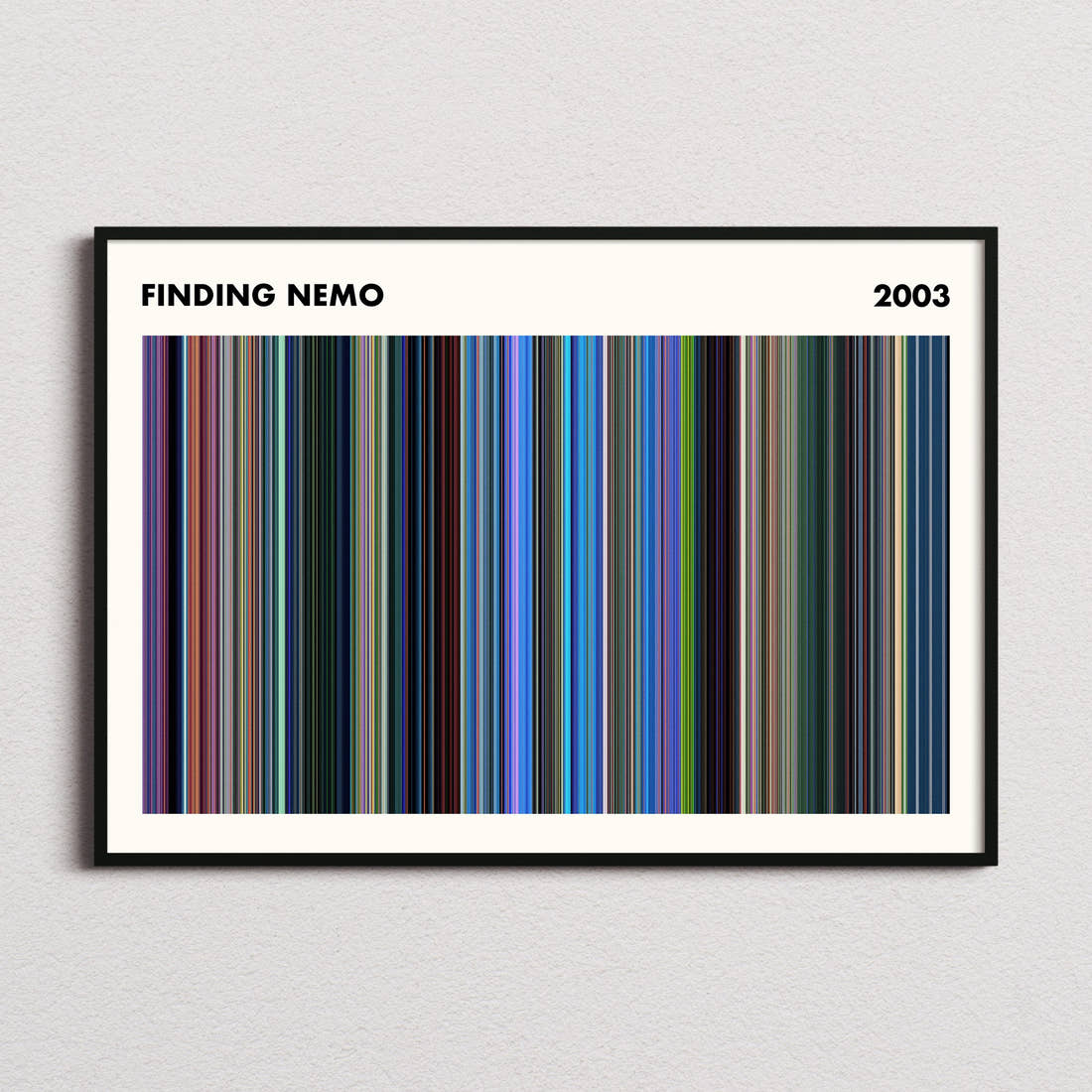Finding Nemo Movie Barcode Poster - Simplified