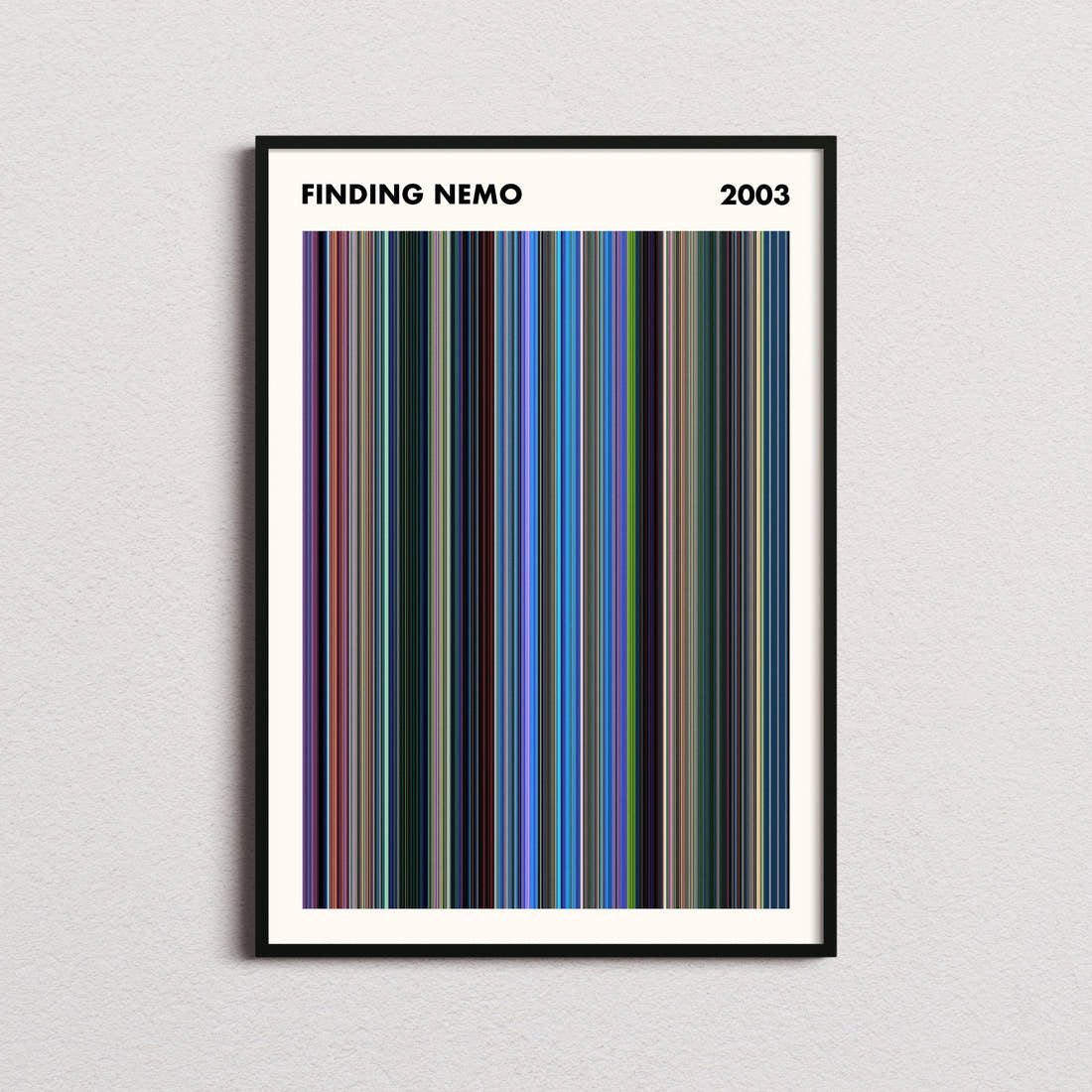 Finding Nemo Movie Barcode Poster - Simplified