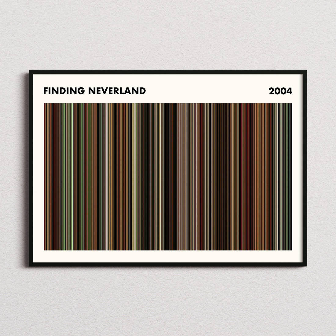 Finding Neverland Movie Barcode Poster - Simplified