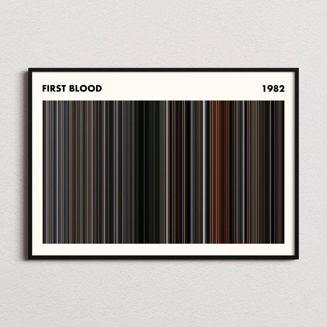First Blood Movie Barcode Poster - Simplified