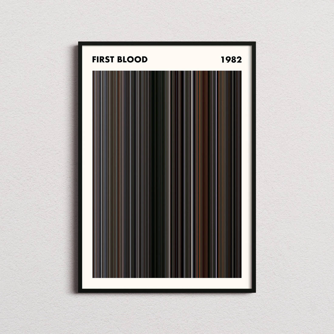 First Blood Movie Barcode Poster - Simplified