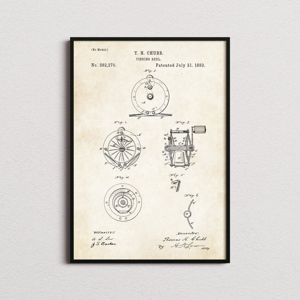 Fishing Reel Patent Print