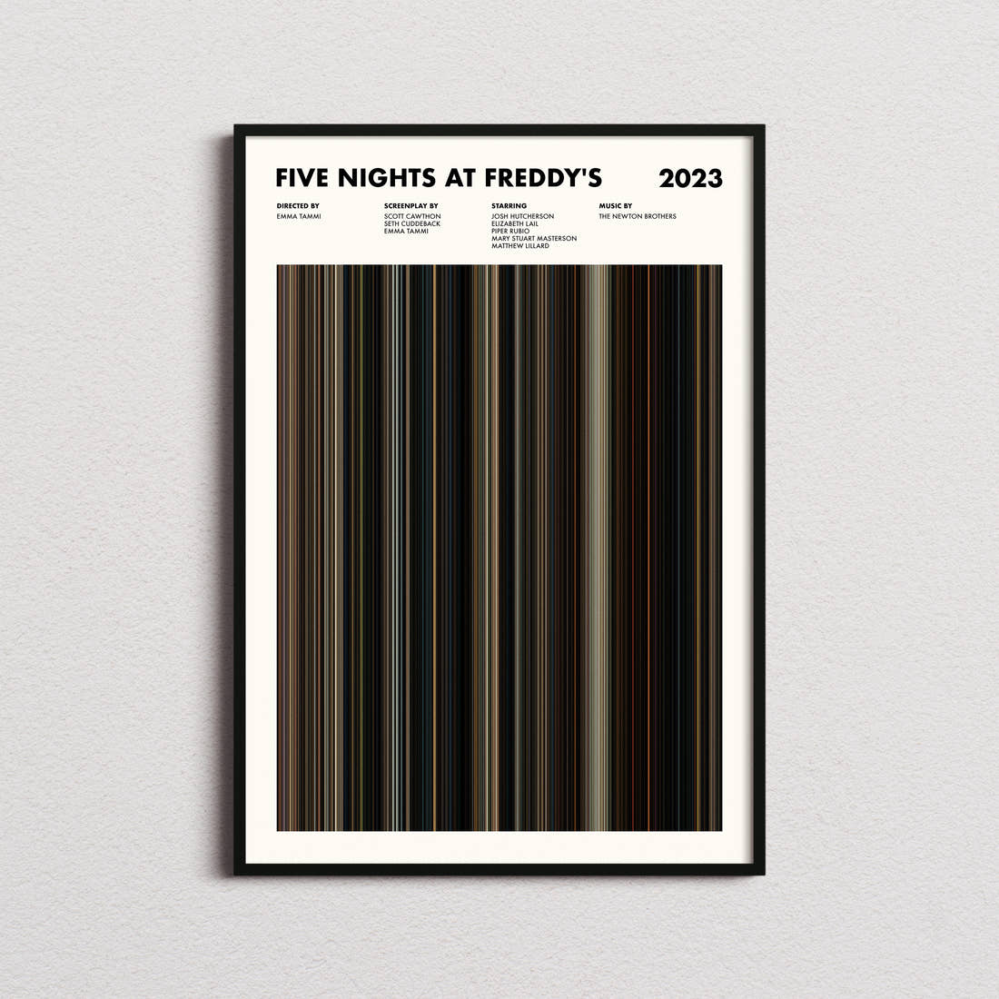 Five Nights at Freddy's Movie Barcode Poster