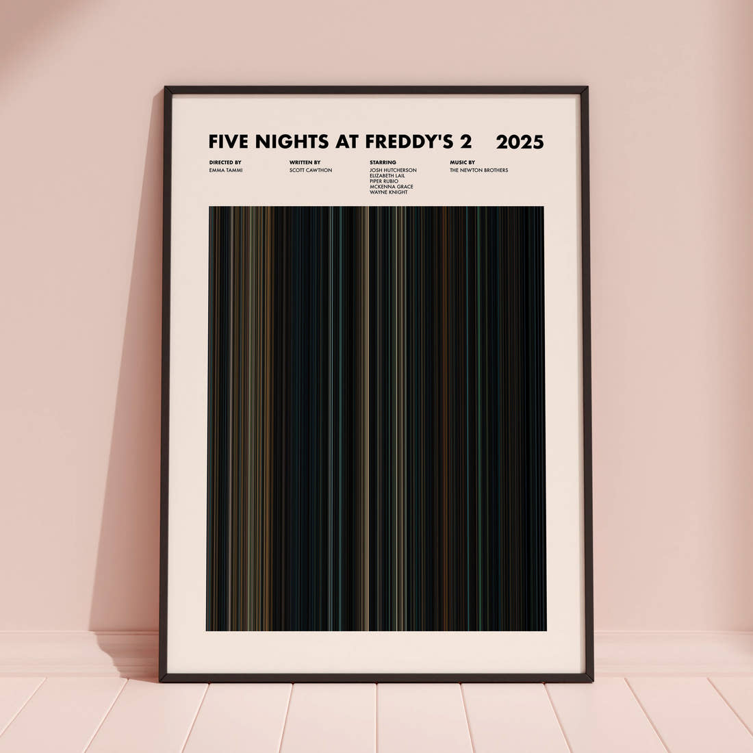Five Nights at Freddy's 2 Movie Barcode Poster