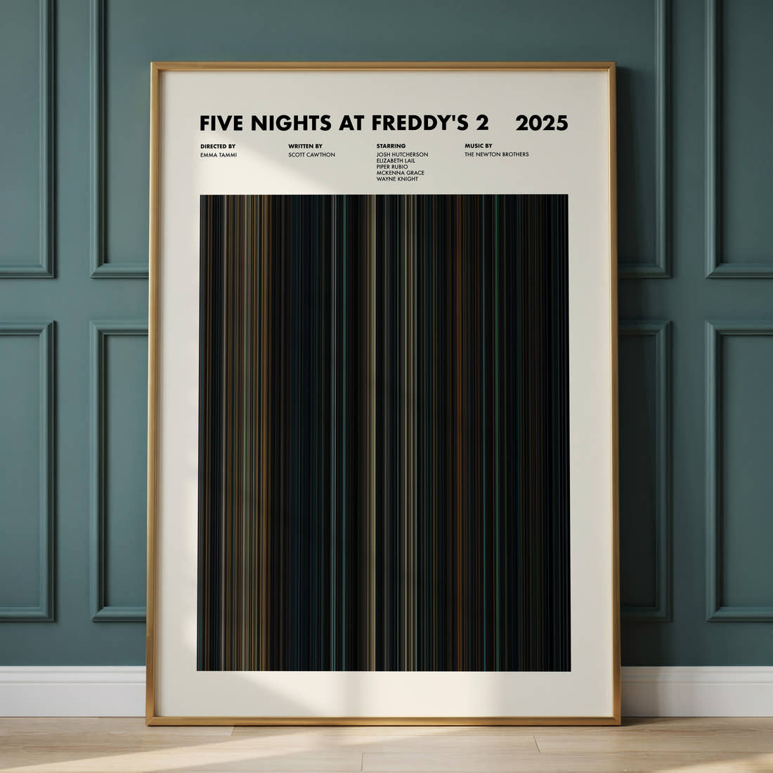 Five Nights at Freddy's 2 Movie Barcode Poster