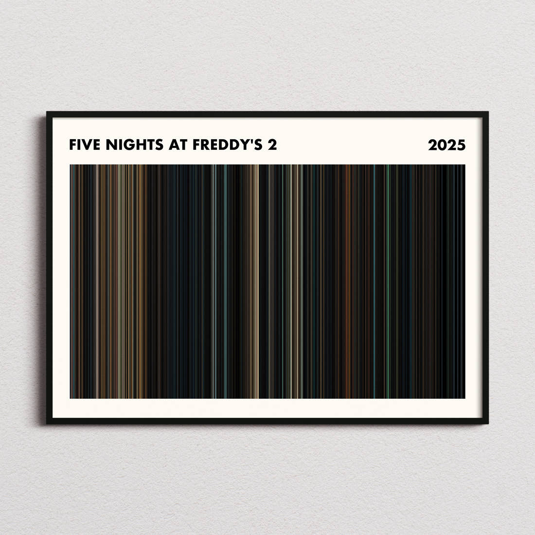 Five Nights at Freddy's 2 Movie Barcode Poster - Simplified