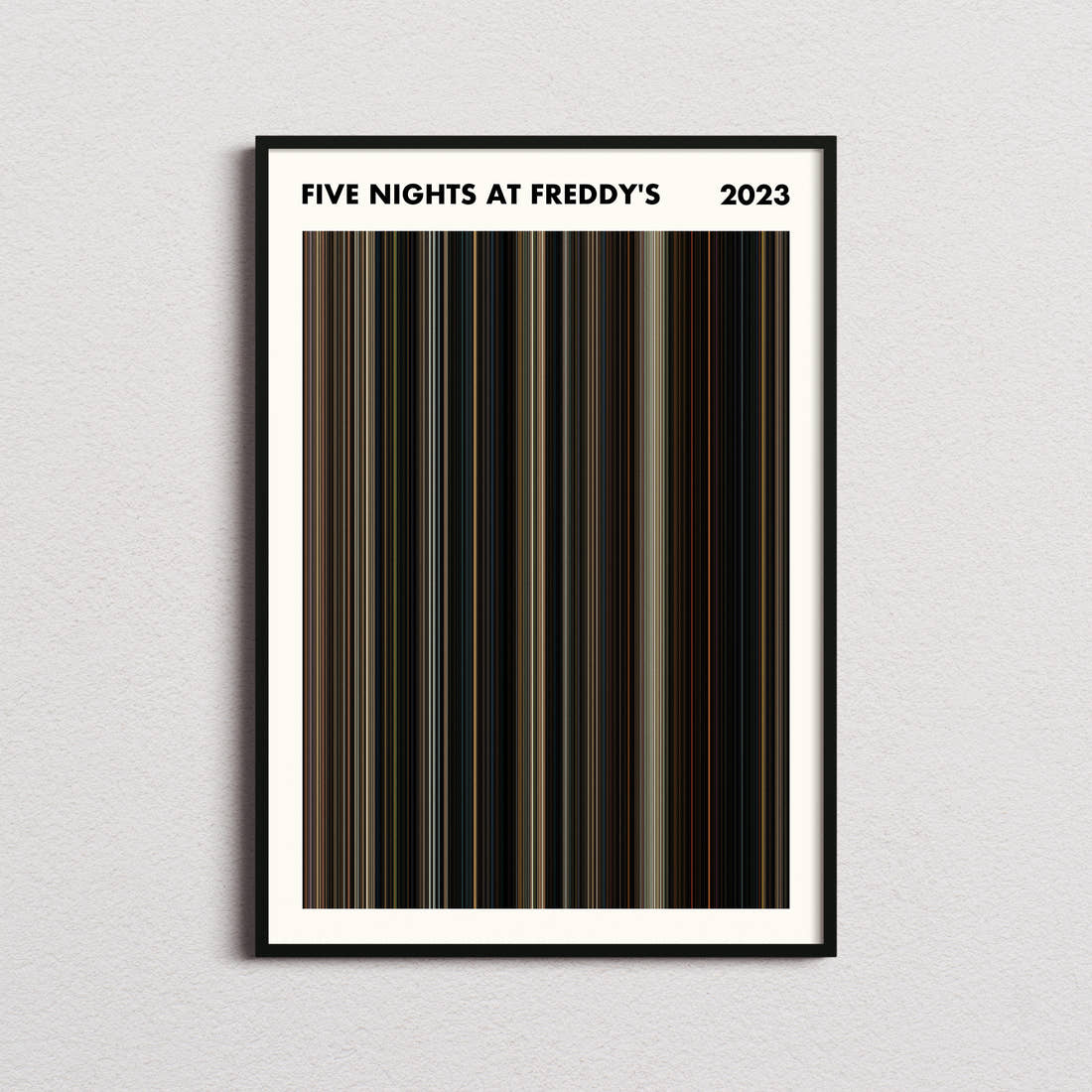 Five Nights at Freddy's Movie Barcode Poster - Simplified