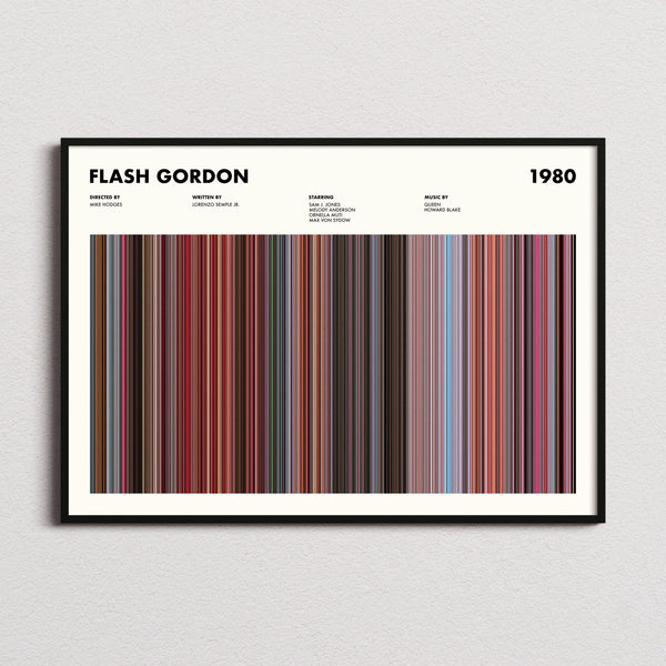 Flash Gordon Movie Barcode Poster