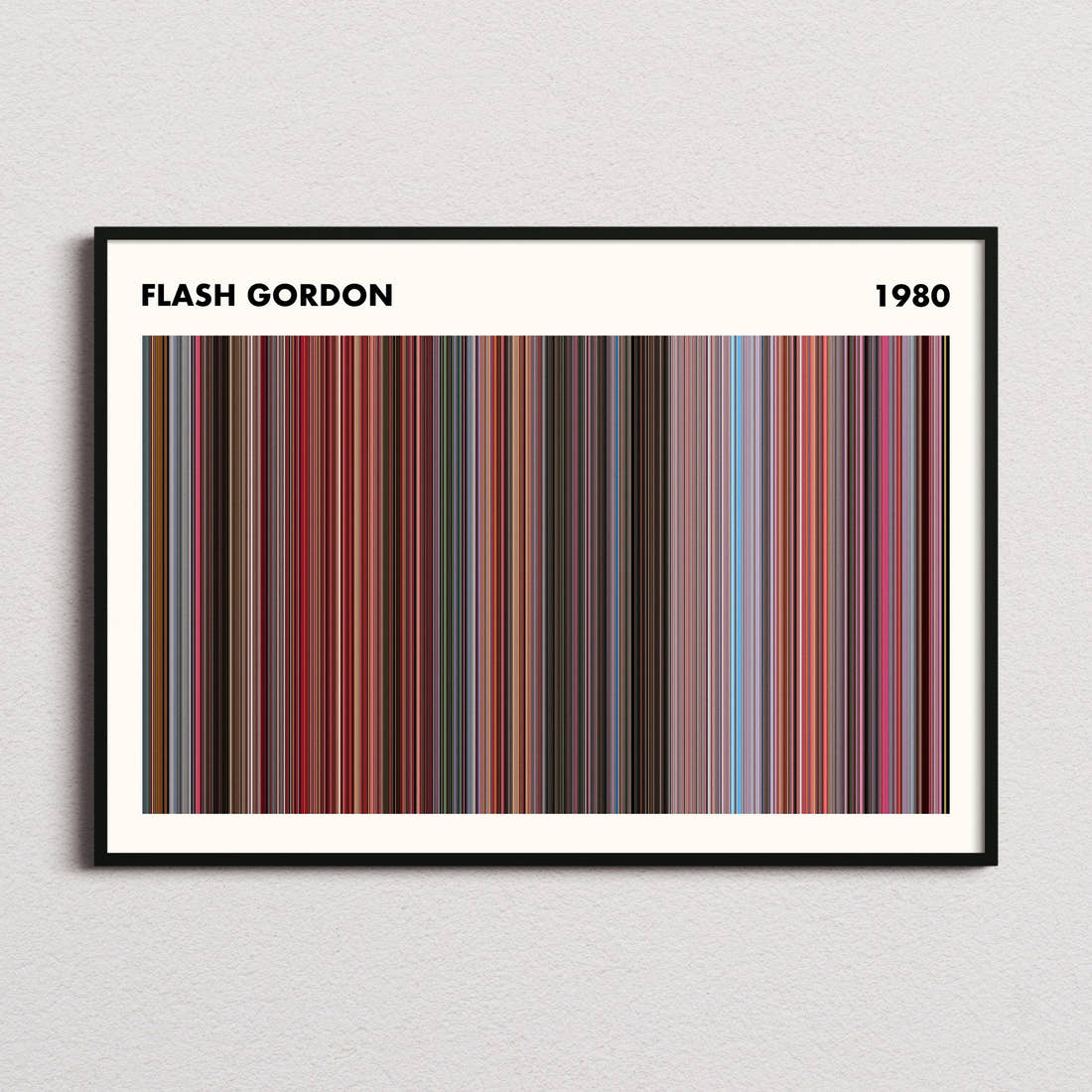 Flash Gordon Movie Barcode Poster - Simplified