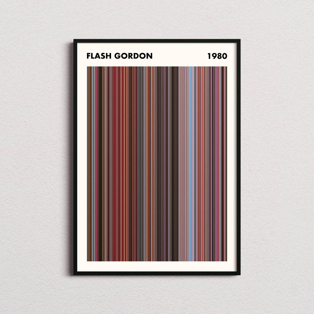 Flash Gordon Movie Barcode Poster - Simplified