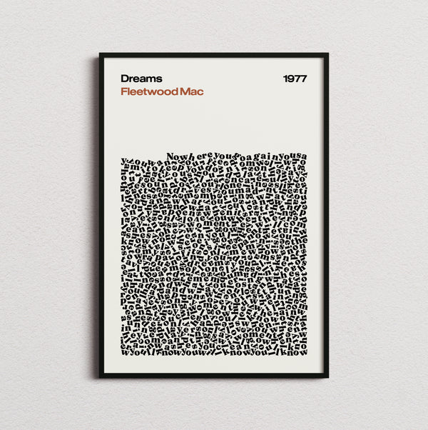 Fleetwood Mac Dreams Lyric Print