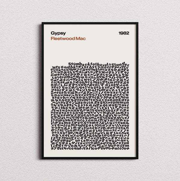 Fleetwood Mac Gypsy Lyric Print