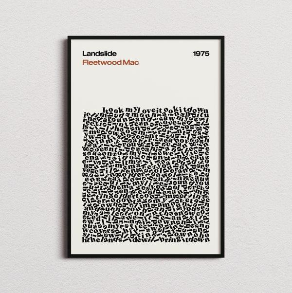 Fleetwood Mac Landslide Lyric Print