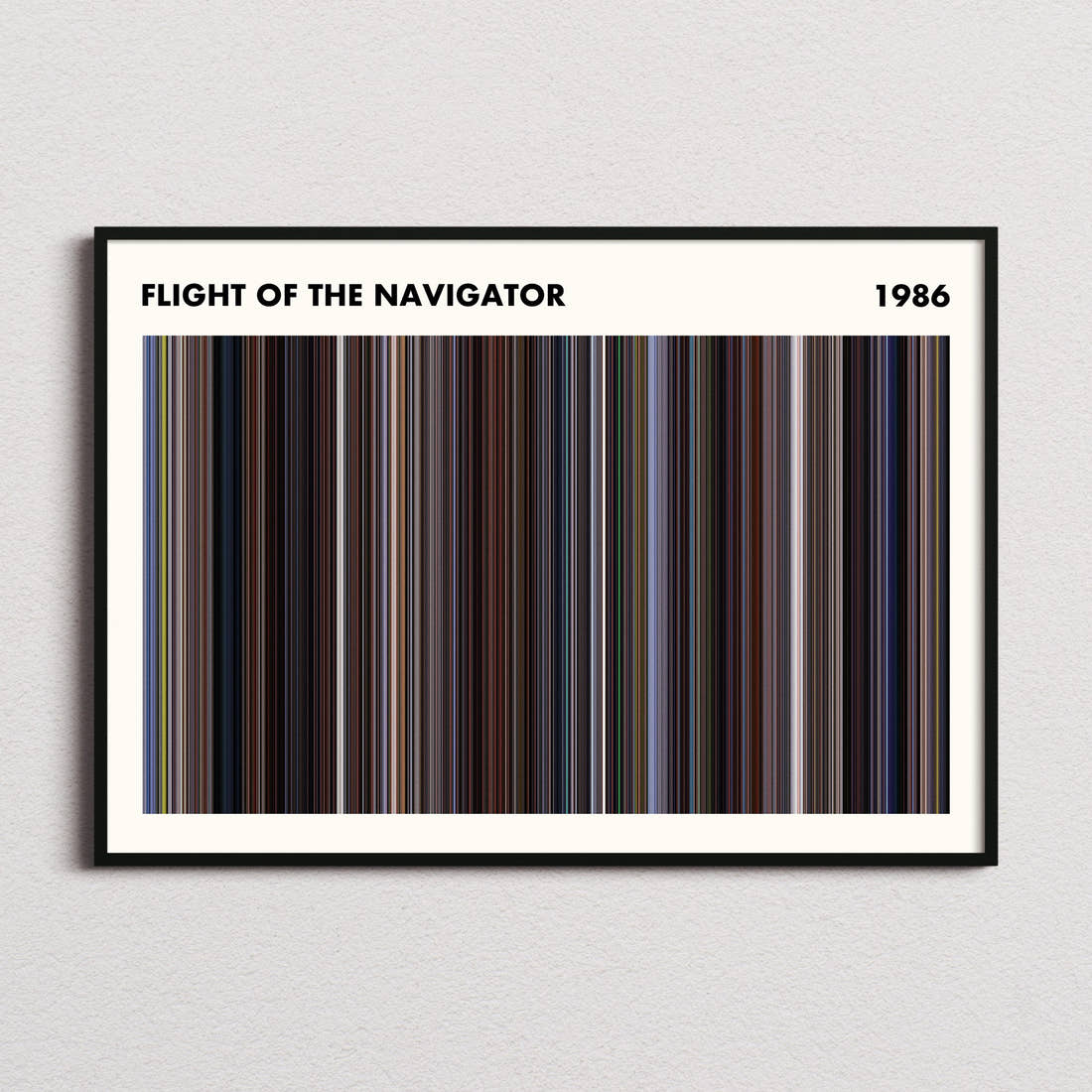 Flight of the Navigator Movie Barcode Poster - Simplified