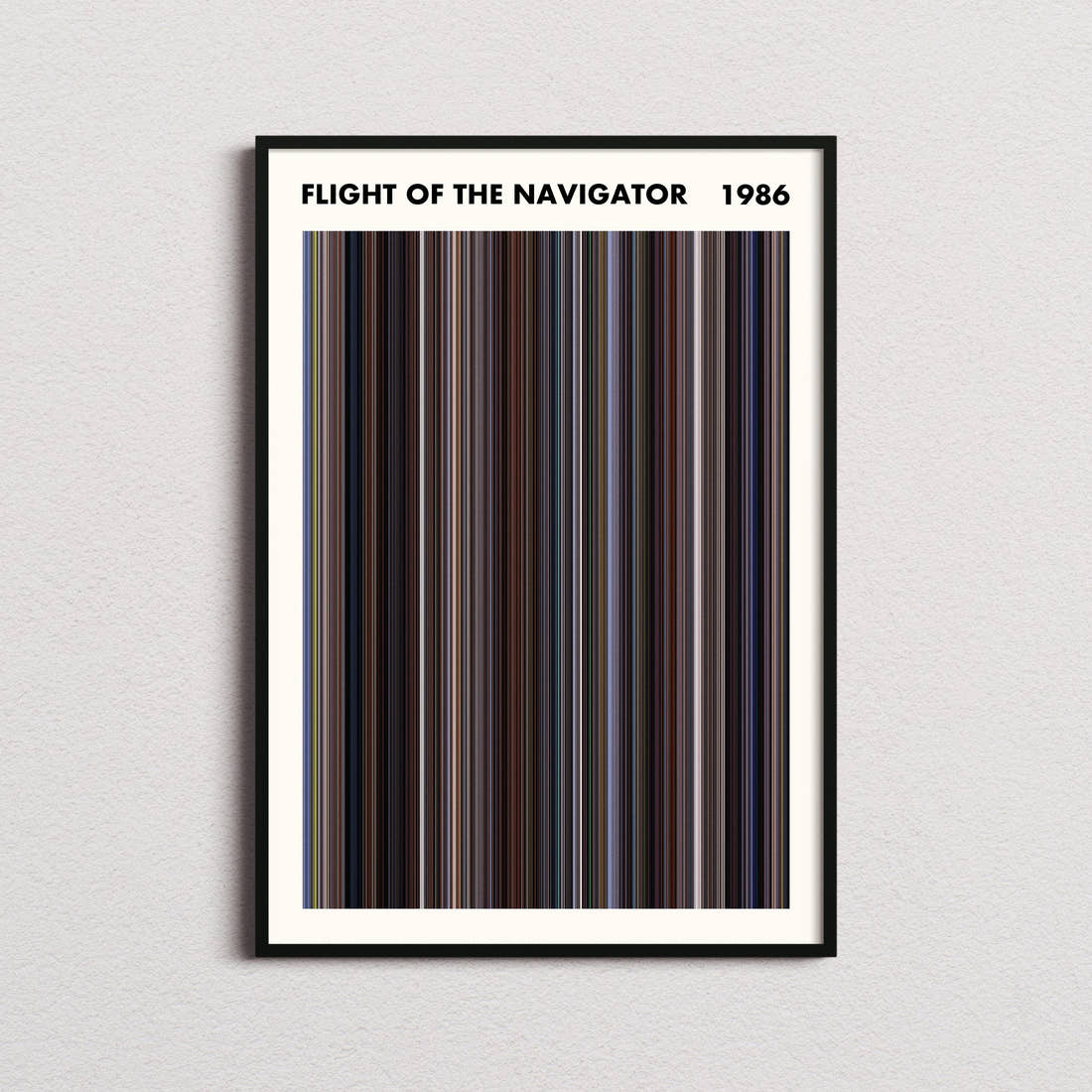 Flight of the Navigator Movie Barcode Poster - Simplified