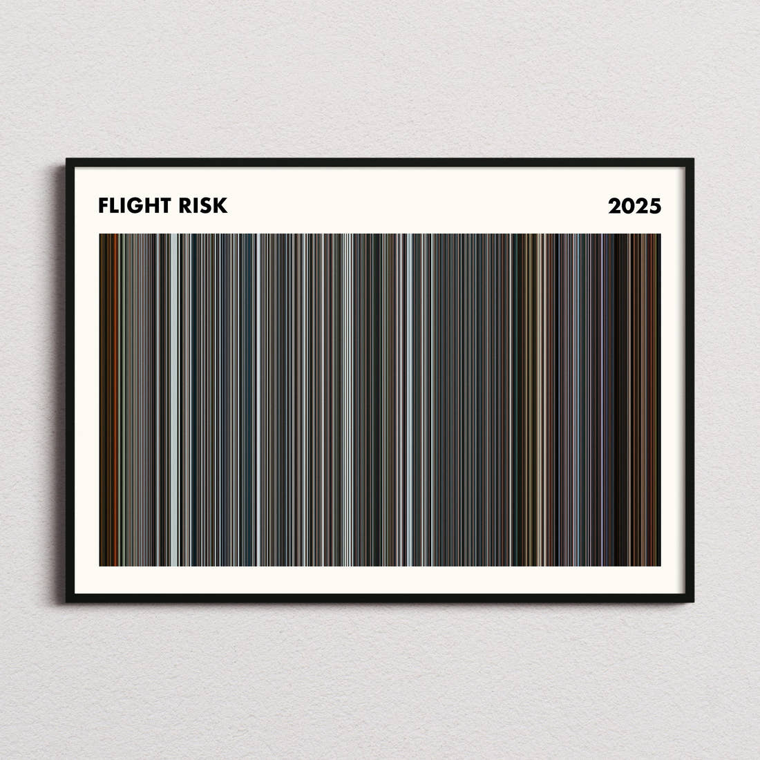 Flight Risk Movie Barcode Poster - Simplified