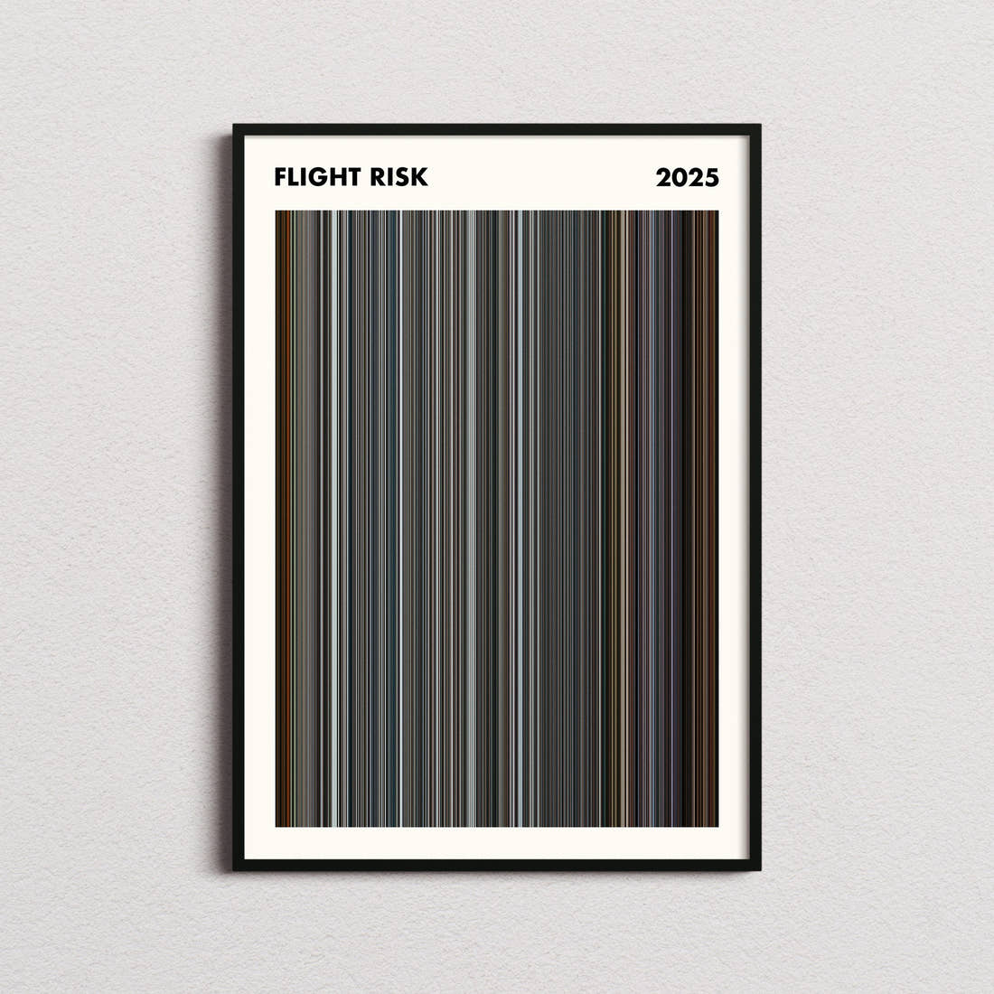 Flight Risk Movie Barcode Poster - Simplified