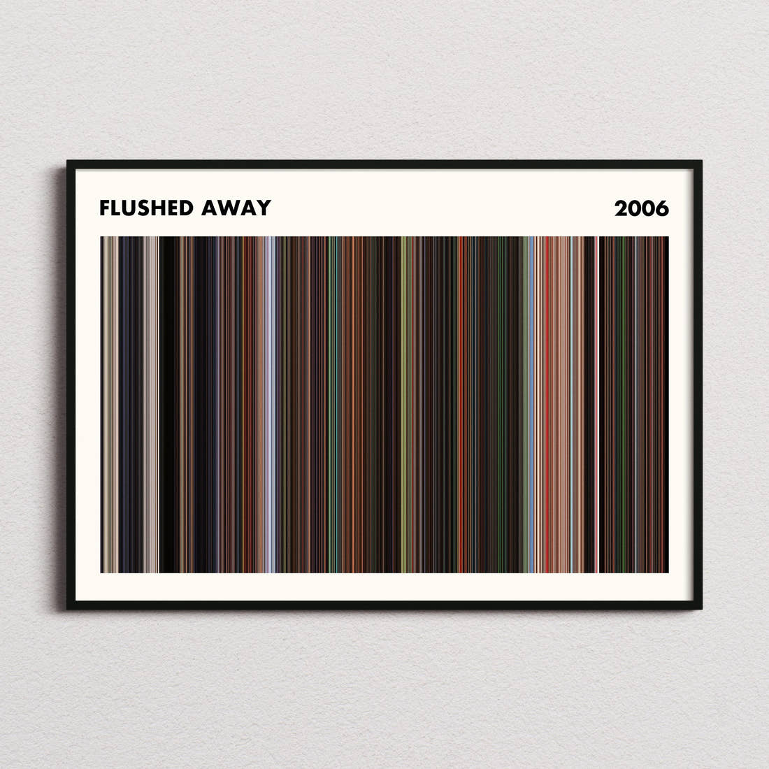Flushed Away Movie Barcode Poster - Simplified