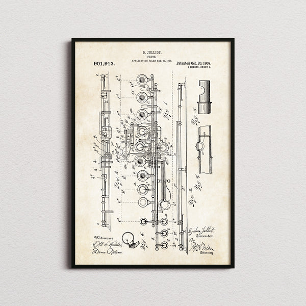 Flute Patent Print