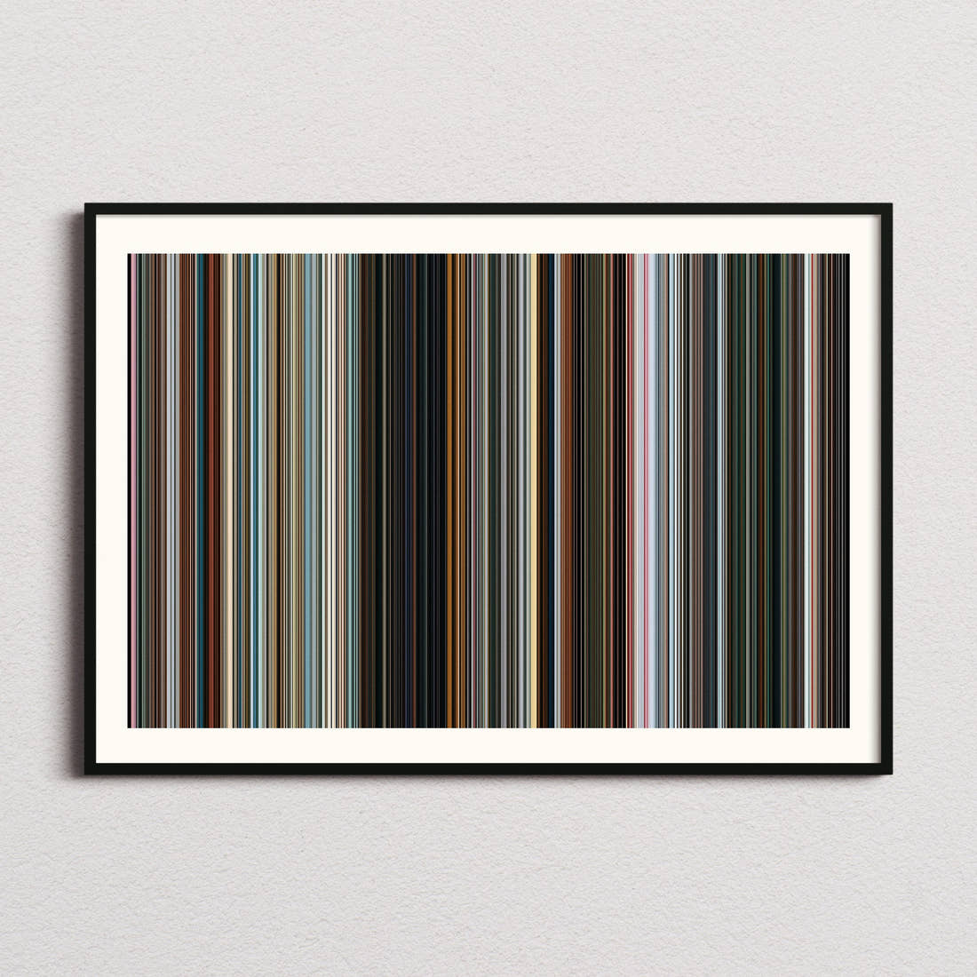 Fly Me to the Moon Movie Barcode Poster - Barcode Only