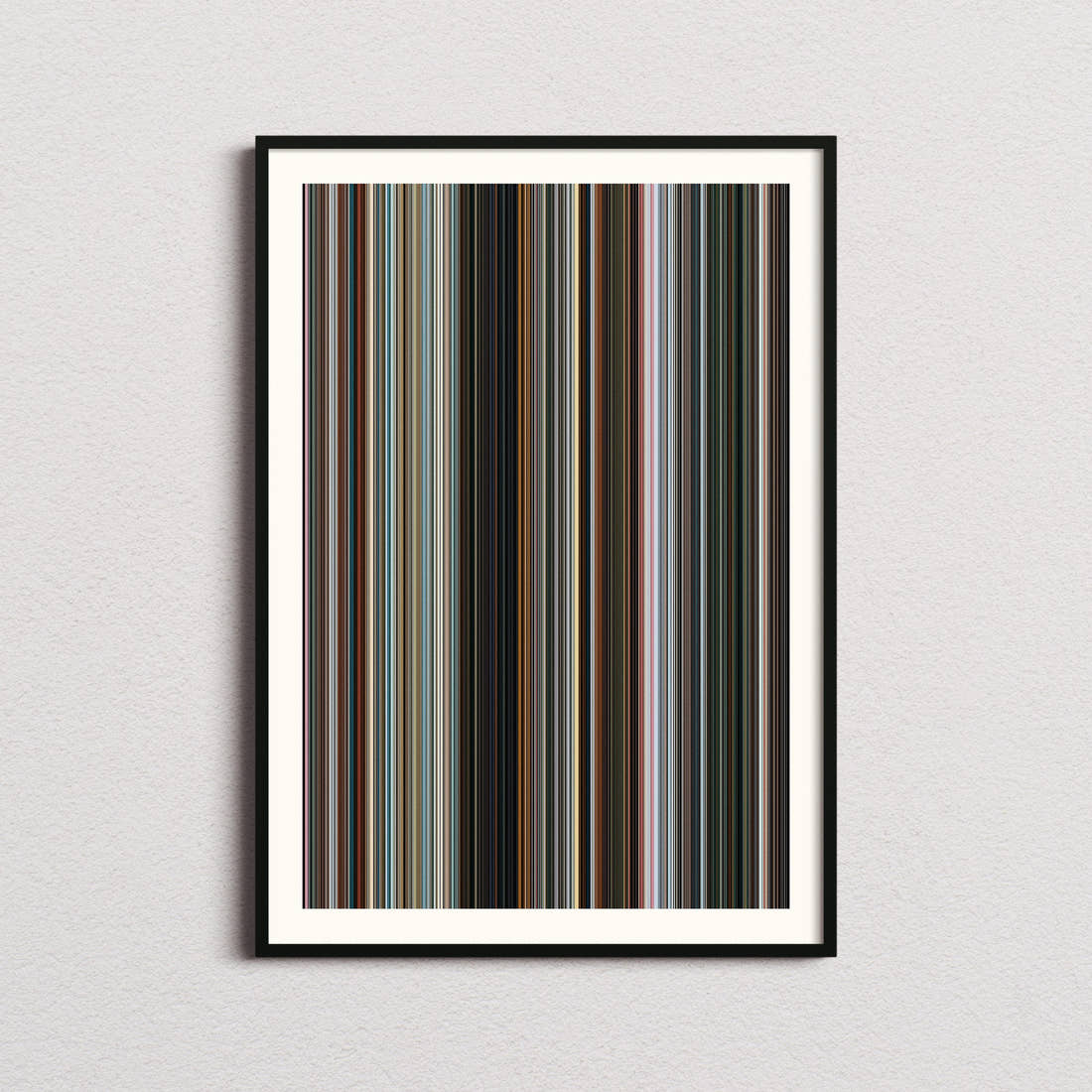 Fly Me to the Moon Movie Barcode Poster - Barcode Only