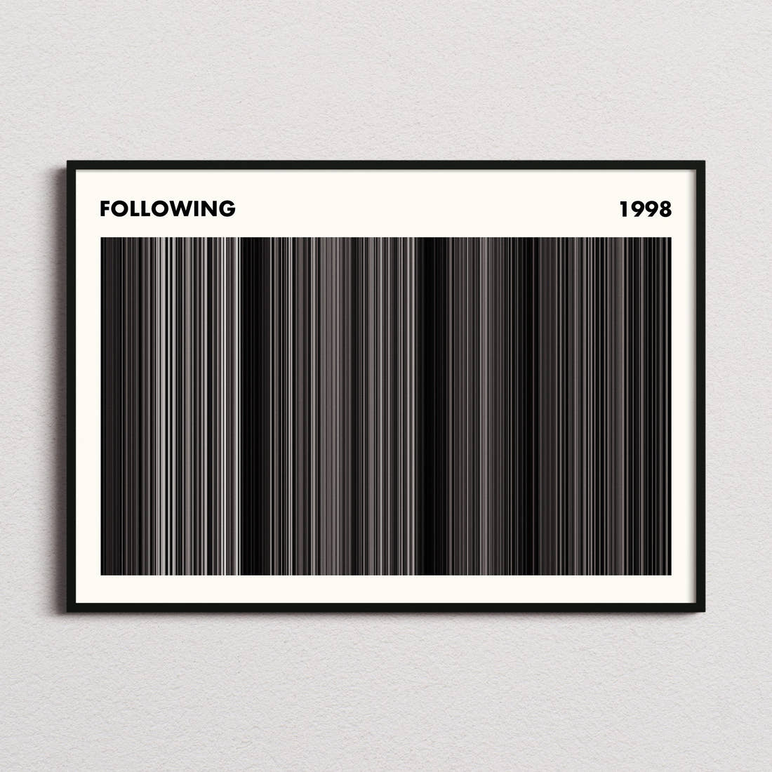 Following Movie Barcode Poster - Simplified