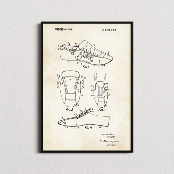 Football Boot Patent Print