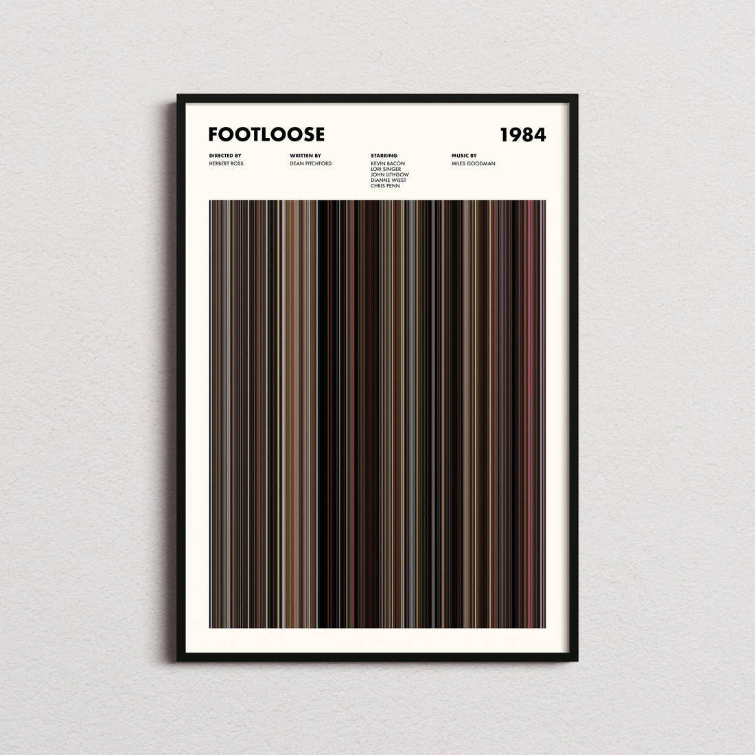 Footloose Movie Barcode Poster